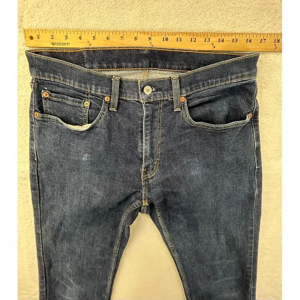 Levi's 559 Men Jeans 34x34 (Actual 34x 32) Relaxed Fit‎ Straight Leg Denim Blue